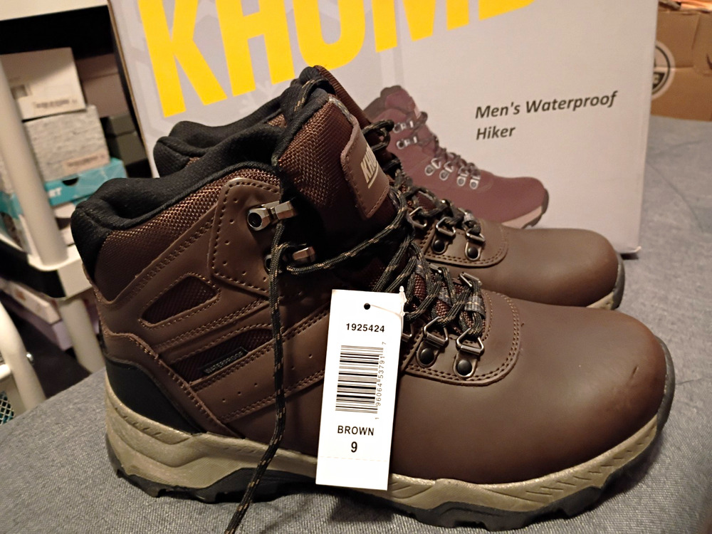 Khombu Men's Waterproof Hiker Boots Brown US Size 9 Medium Width